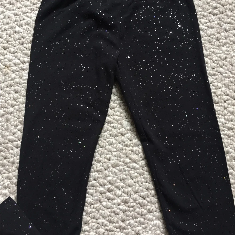 Girls Black Leggings With Sparkles Size‎ 5